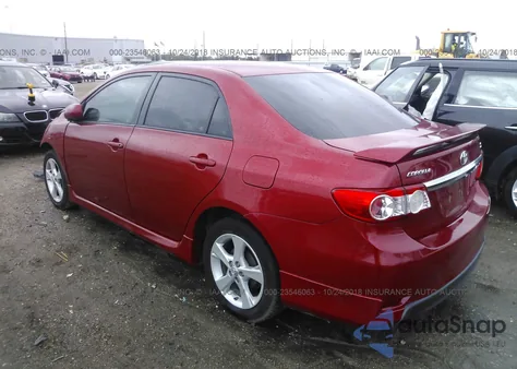 2011 Toyota Corolla S z USA, uszkodzony, nr VIN 2T1BU4EE8BC616207